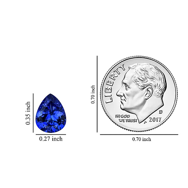 AAAA Tanzanite (Pear 9x7 Mm) 1.60 Ctw