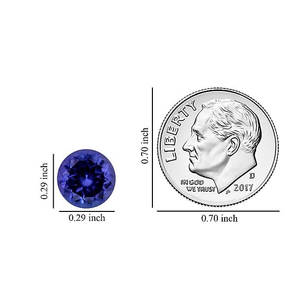 AAAA Tanzanite (Rnd 7.5 Mm) 1.91 Ctw