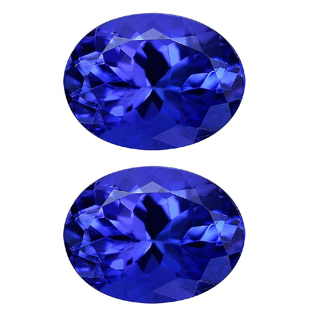 AAAA Tanzanite Set of 2 (Ovl 7x5 mm) 1.50ctw