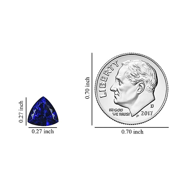 AAAA Tanzanite (Trl 7 Mm) 1.00 Ctw