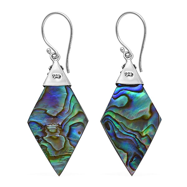 Abalone Shell Earrings In Sterling Silver