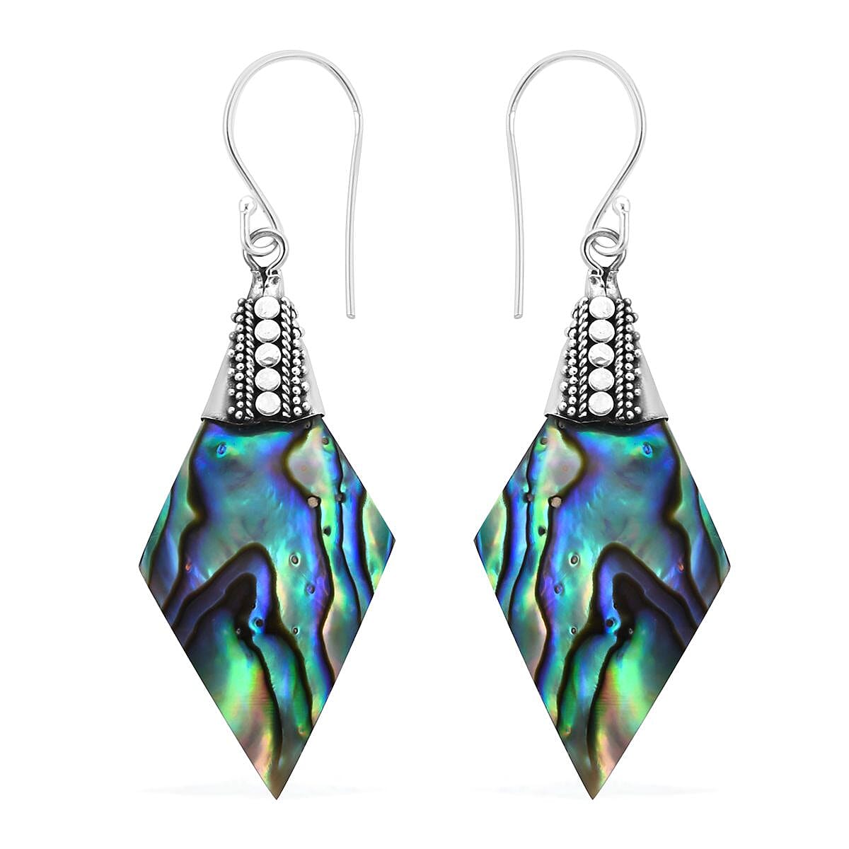 Abalone Shell Earrings in Sterling Silver