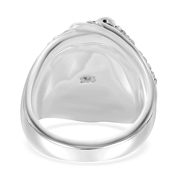 Austrian Crystal Ring In Sterling Silver
