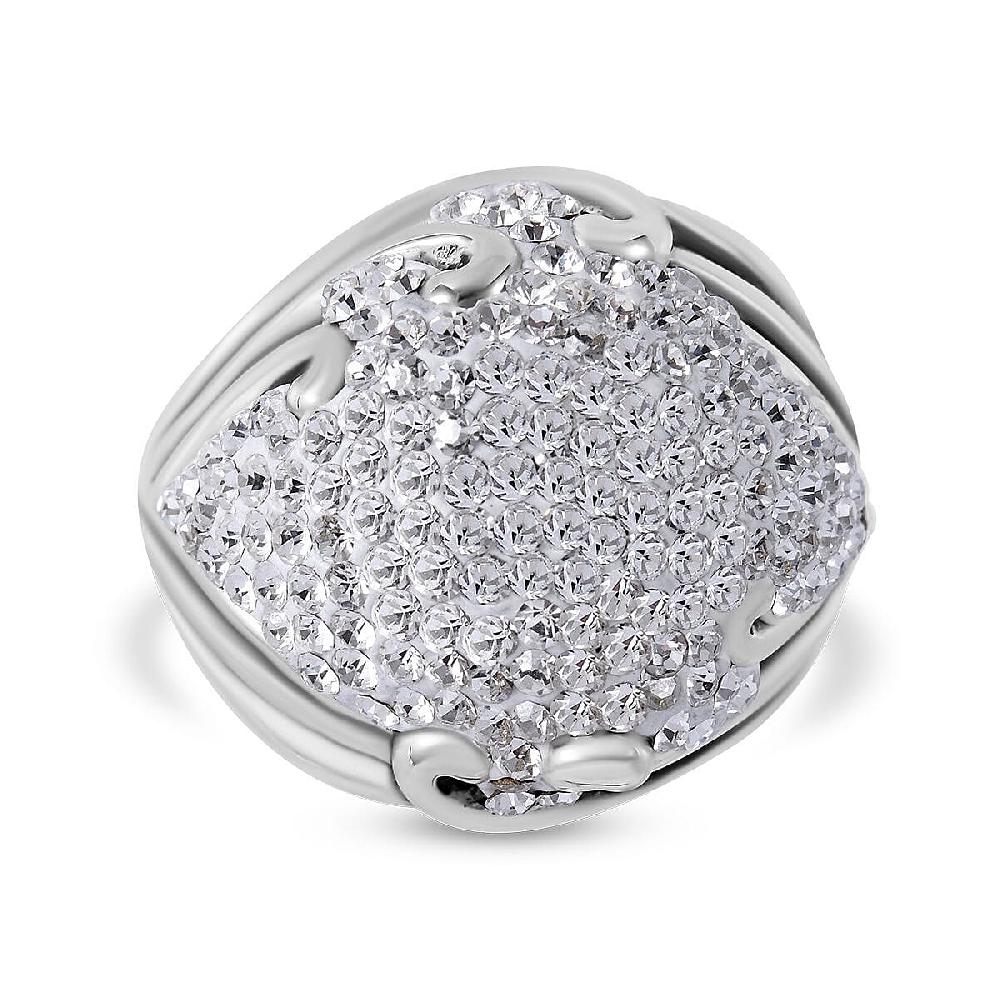 Austrian Crystal Ring in Sterling Silver