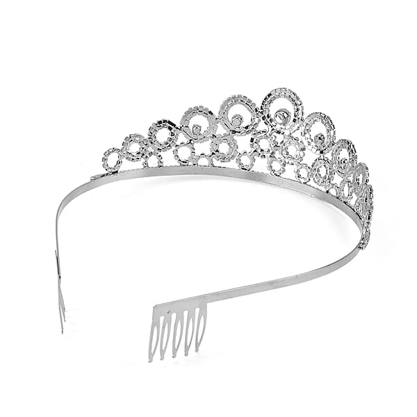 Austrian Crystal Tiara In Silvertone