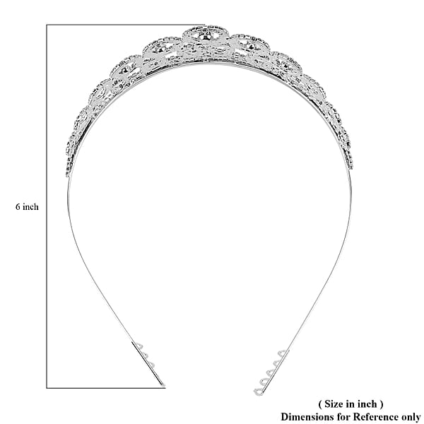 Austrian Crystal Tiara In Silvertone