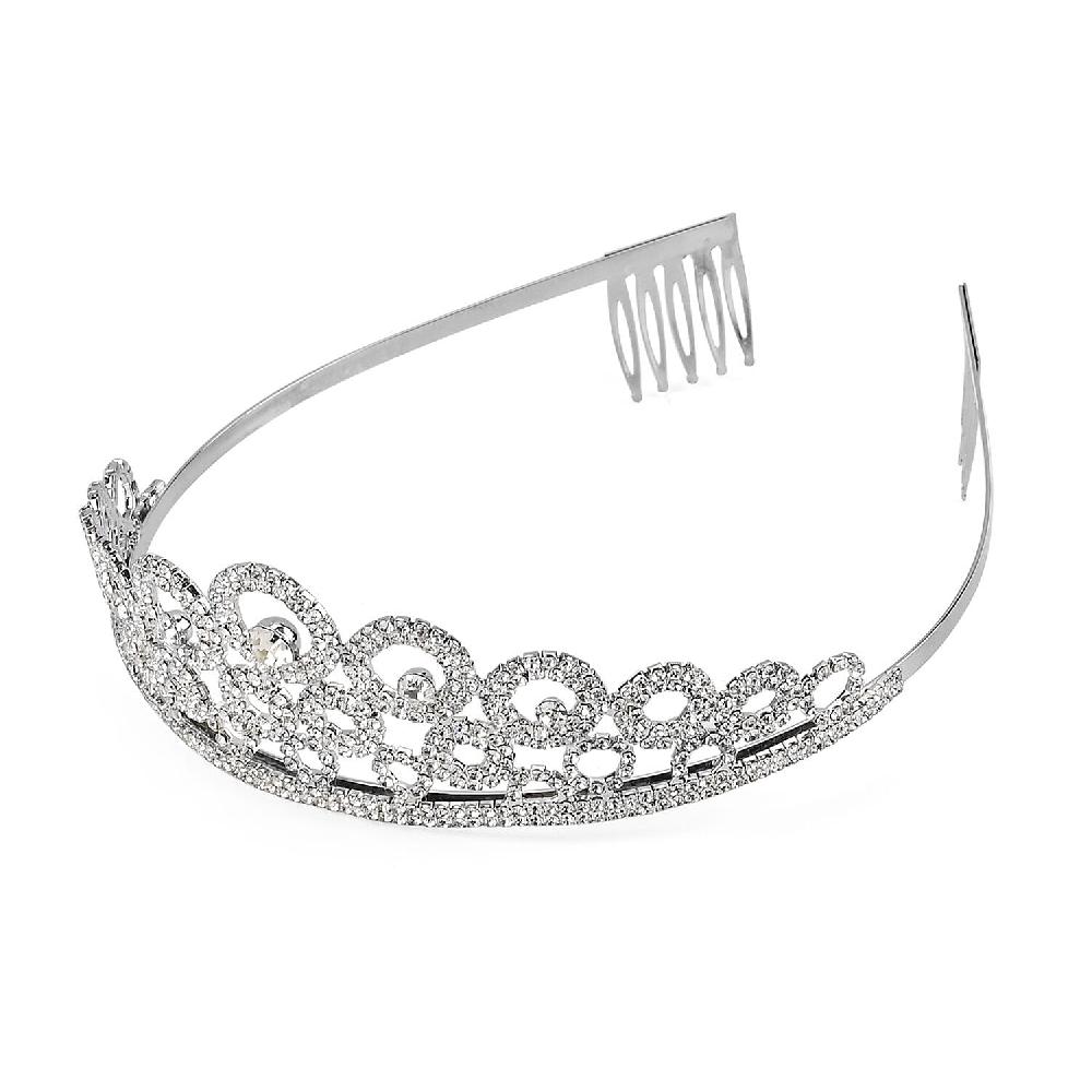 Austrian Crystal Tiara in Silvertone