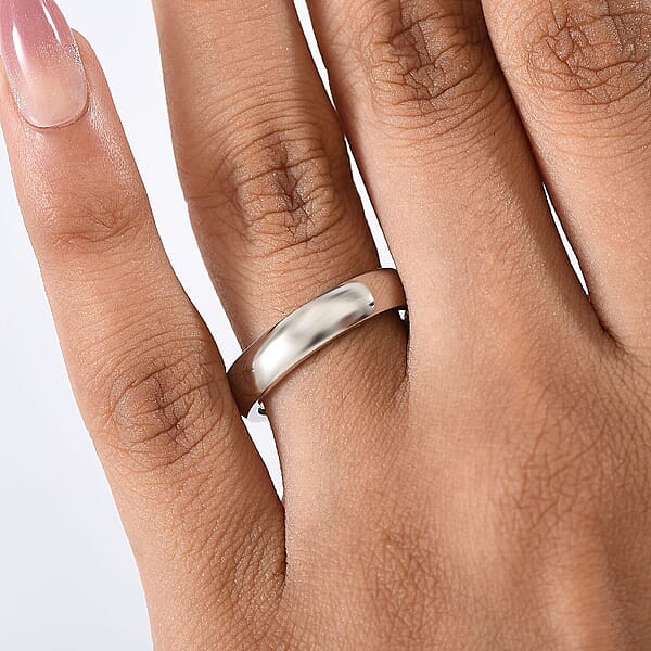 Band Ring In 950 Palladium 3.34 Grams
