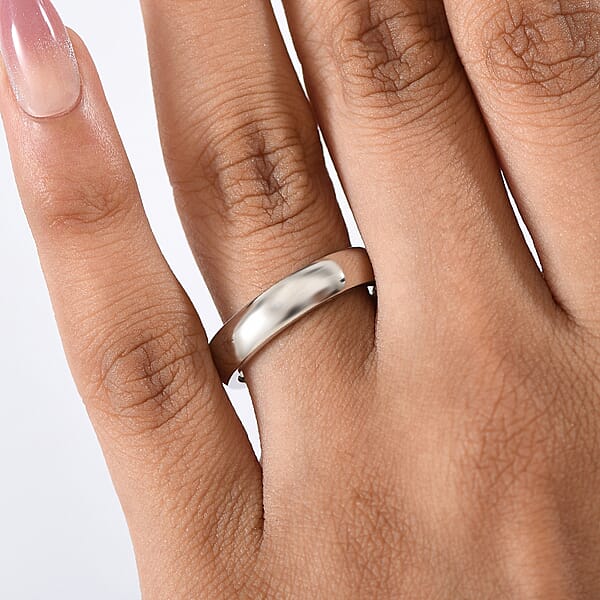 Band Ring In 950 Palladium 3.34 Grams