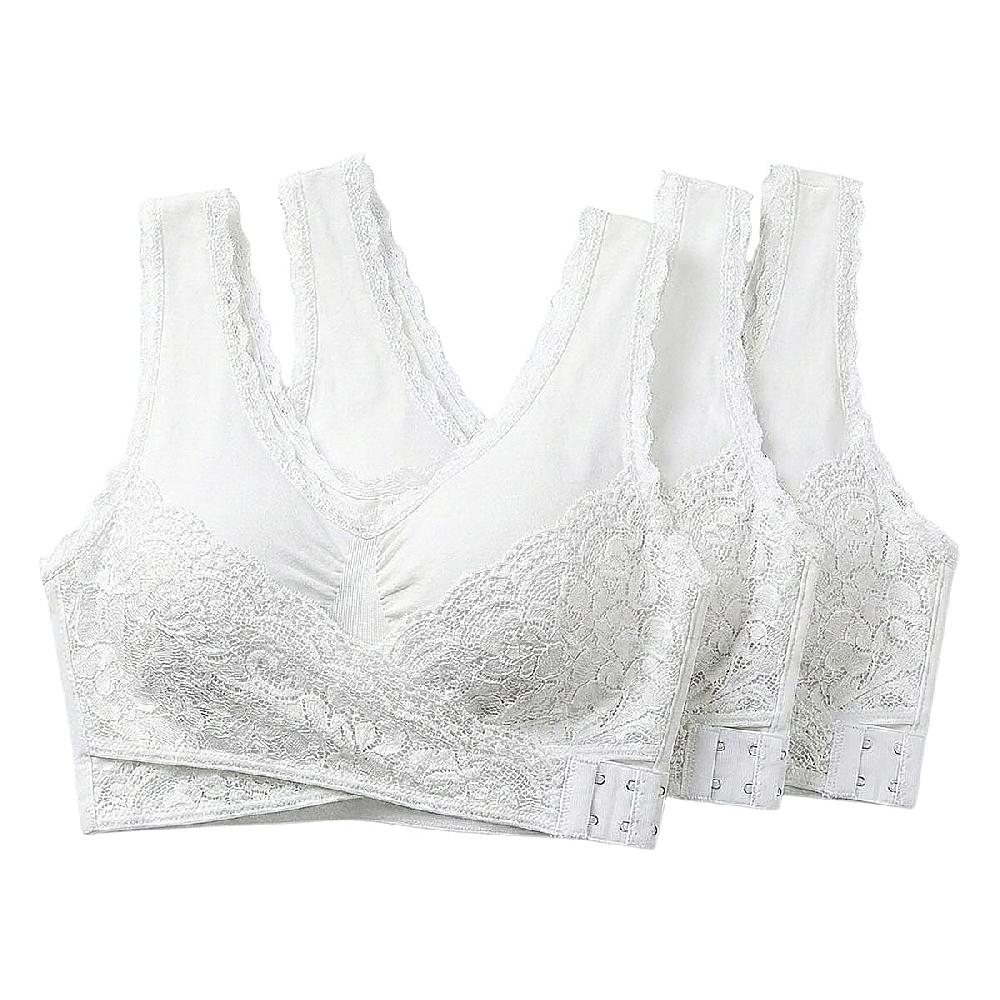 CaraMia Set of 3 White Bras- L