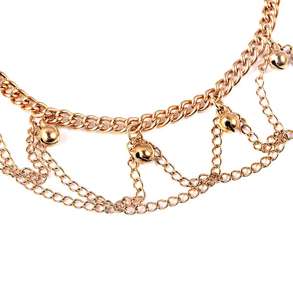 Charm Anklet In Goldtone (9-11 In)
