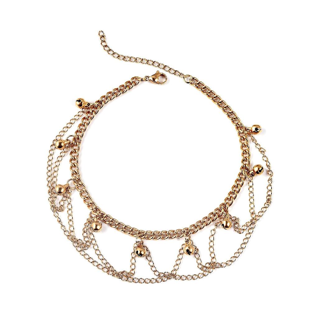 Charm Anklet in Goldtone (9-11 in)