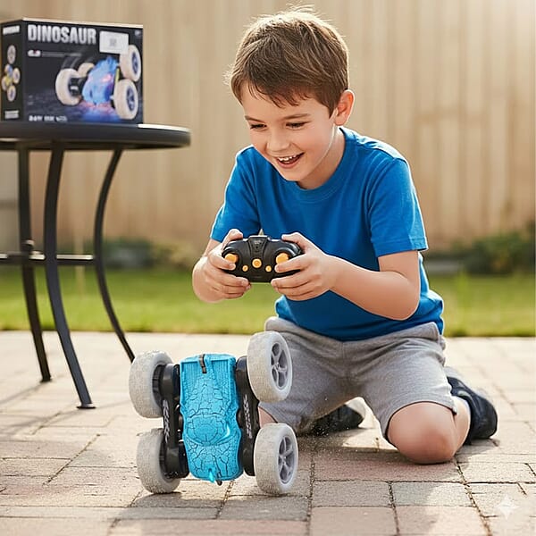 Closeout Blue Dinosaur Stunt Cars