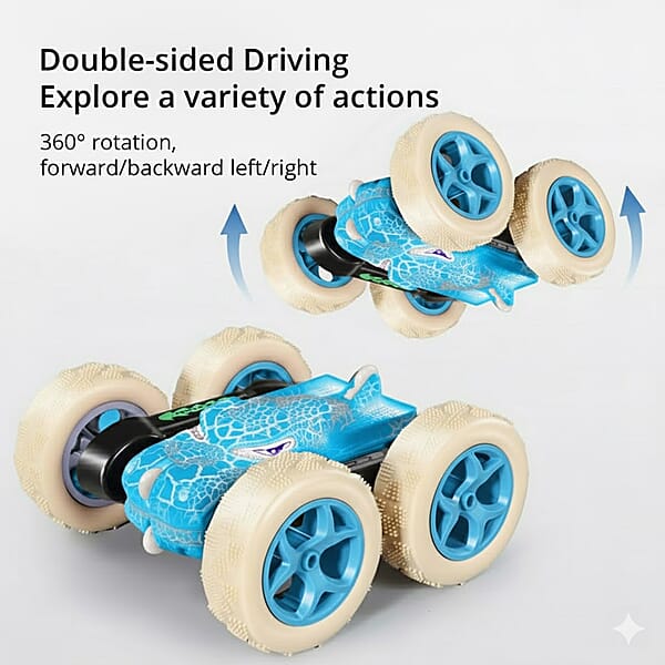 Closeout Blue Dinosaur Stunt Cars