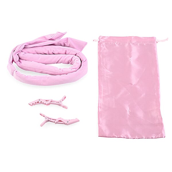 CurlyQ Long Dusty Rose Curling Wrap & Clips