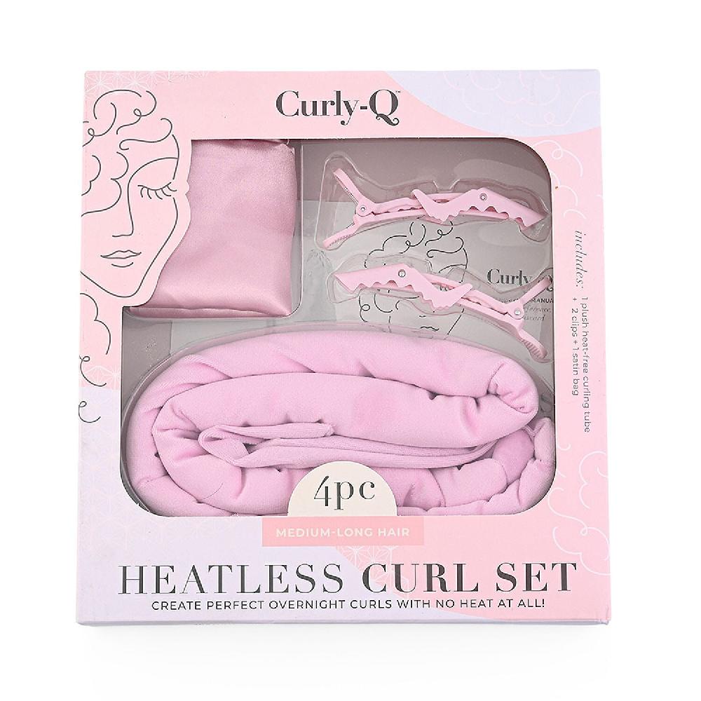 CurlyQ Long Dusty Rose Curling Wrap & Clips