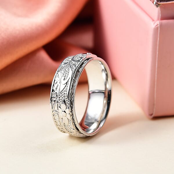 D'Joy Sterling Silver Band Ring (5.15 G)