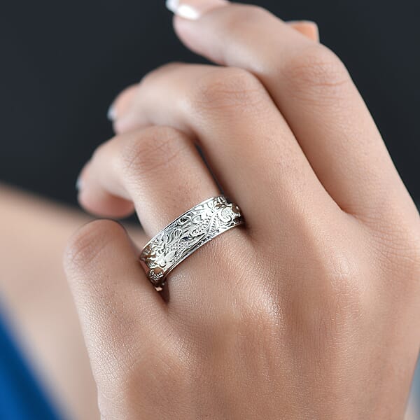 D'Joy Sterling Silver Band Ring (5.15 G)