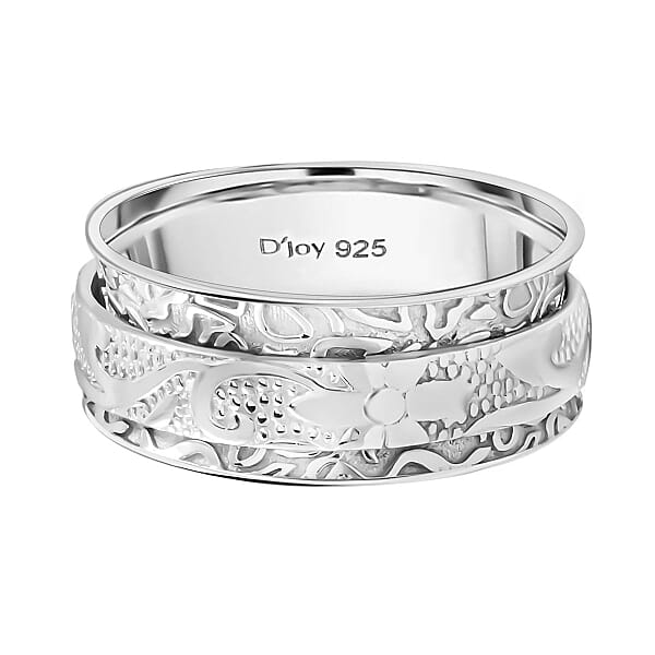 D'Joy Sterling Silver Band Ring (5.15 G)