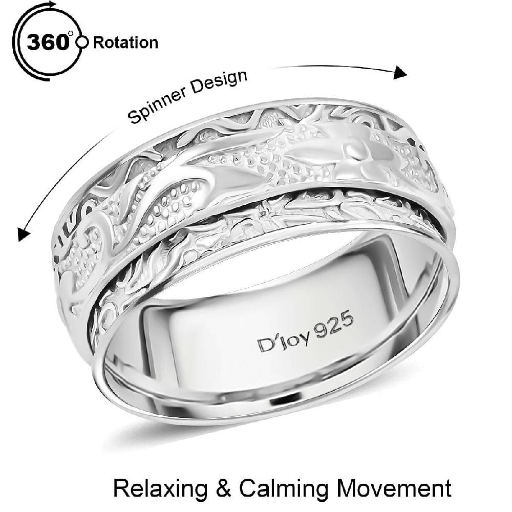 D'Joy Sterling Silver Band Ring (5.15 g)