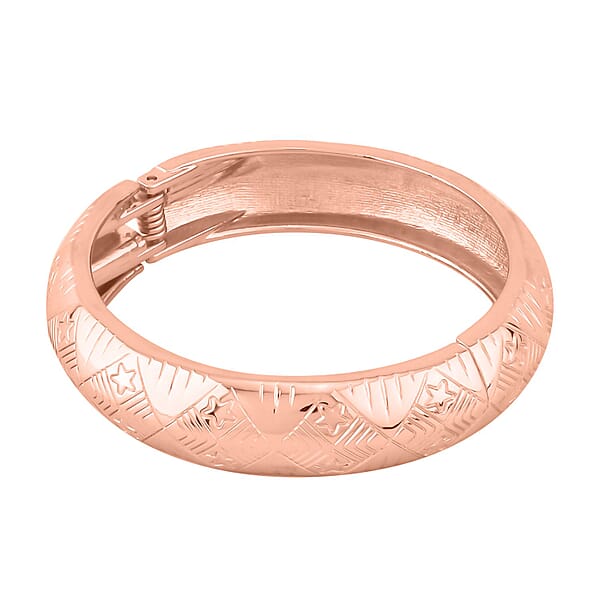 Dome Bangle Bracelet In Rosetone (7.00 In)