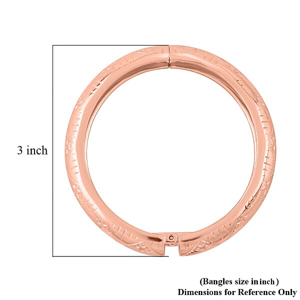 Dome Bangle Bracelet In Rosetone (7.00 In)
