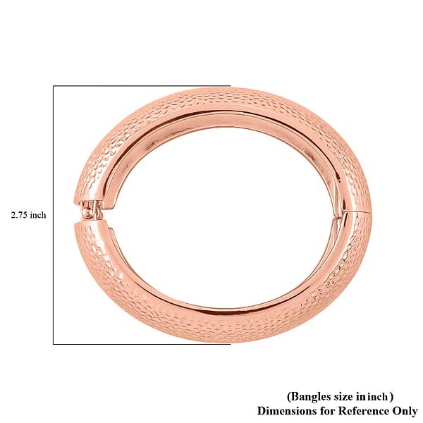 Dome Bangle Bracelet In Rosetone (7.00 In)