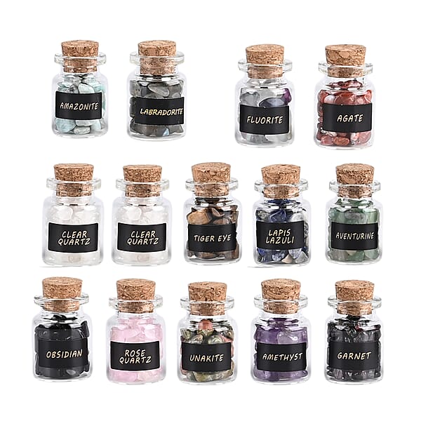 Gemstone Wish Bottles Kit -Multi