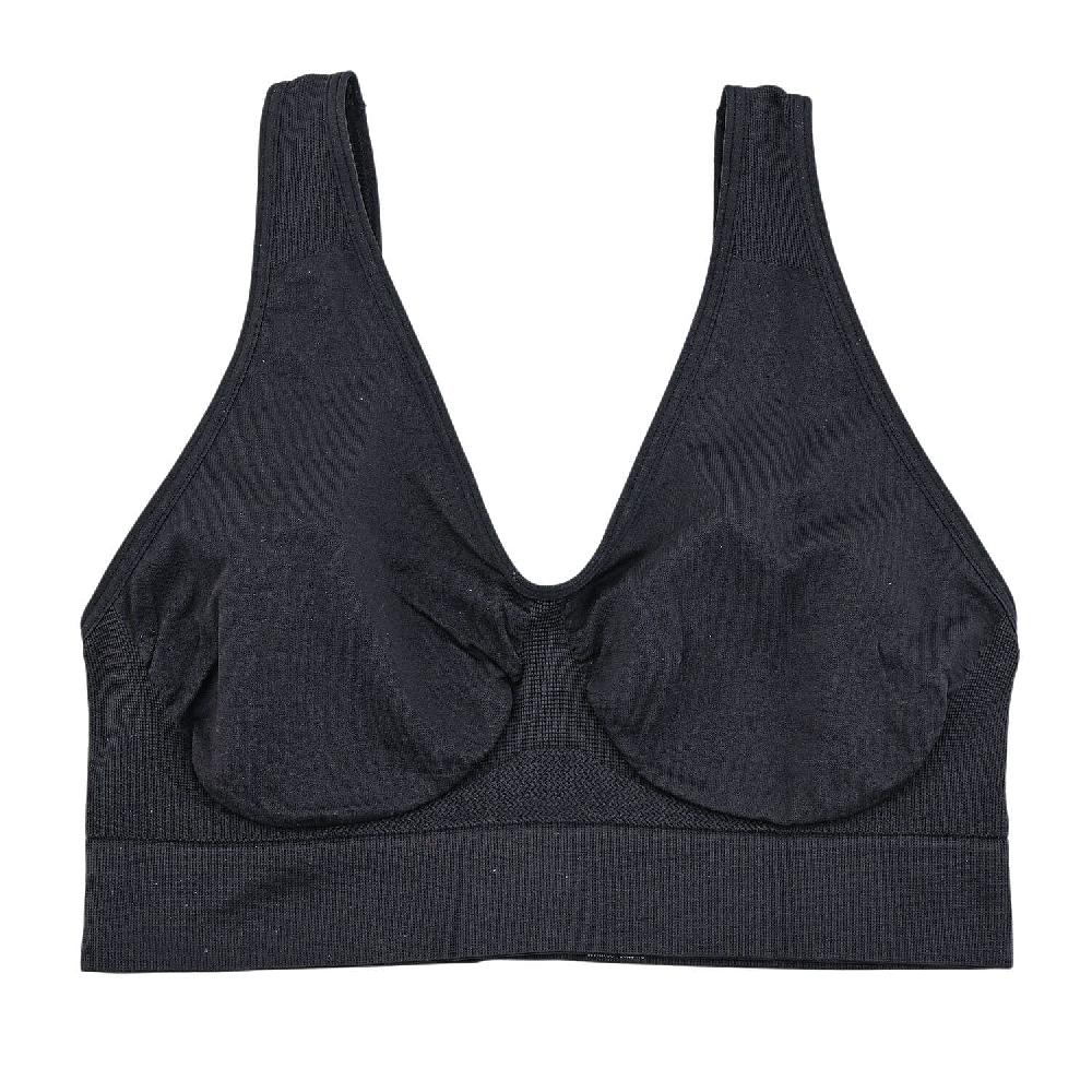 HANES Black Seamless Softcup Bra - M