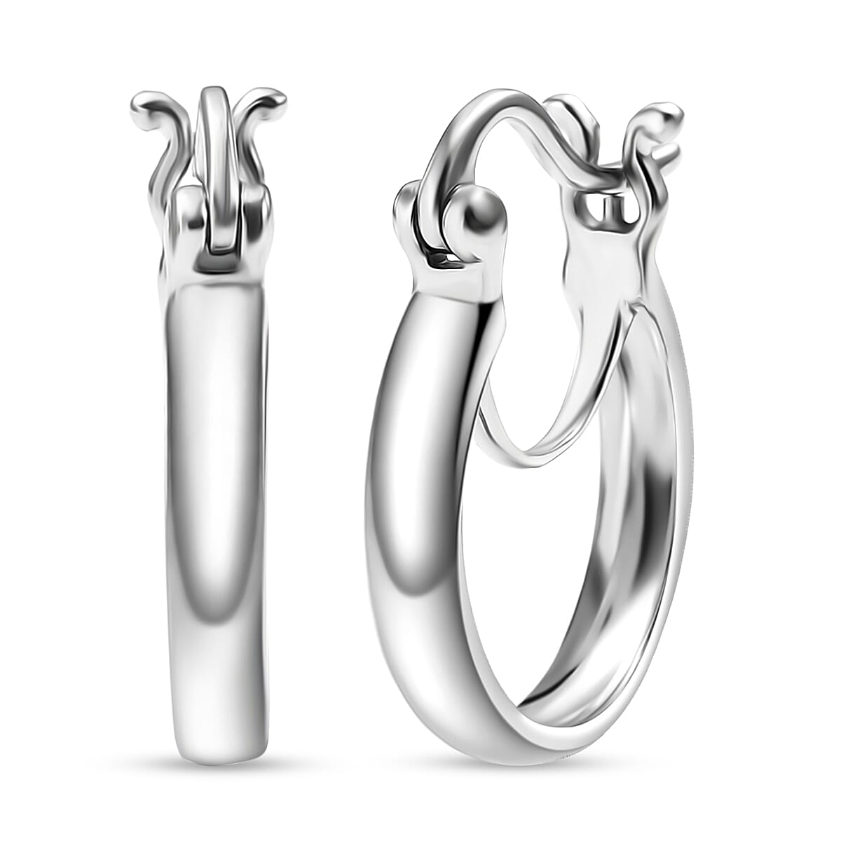Hoop Earrings in 950 Palladium 1.75 Grams