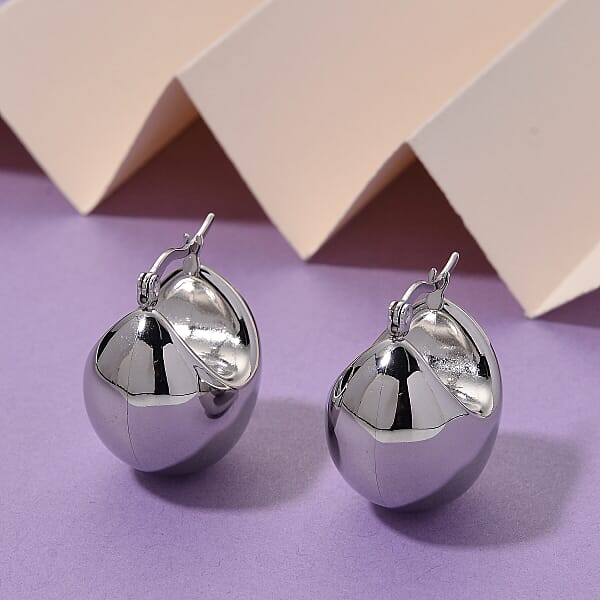 Hoop Earrings In Stainless Steel