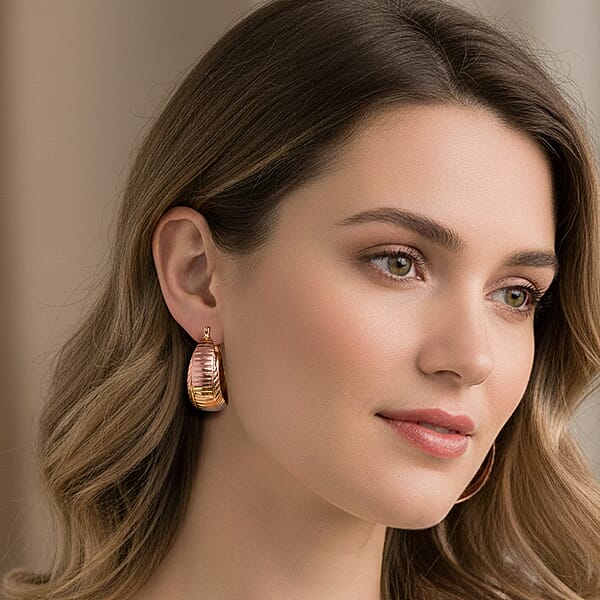Hoop Earrings In Tritone
