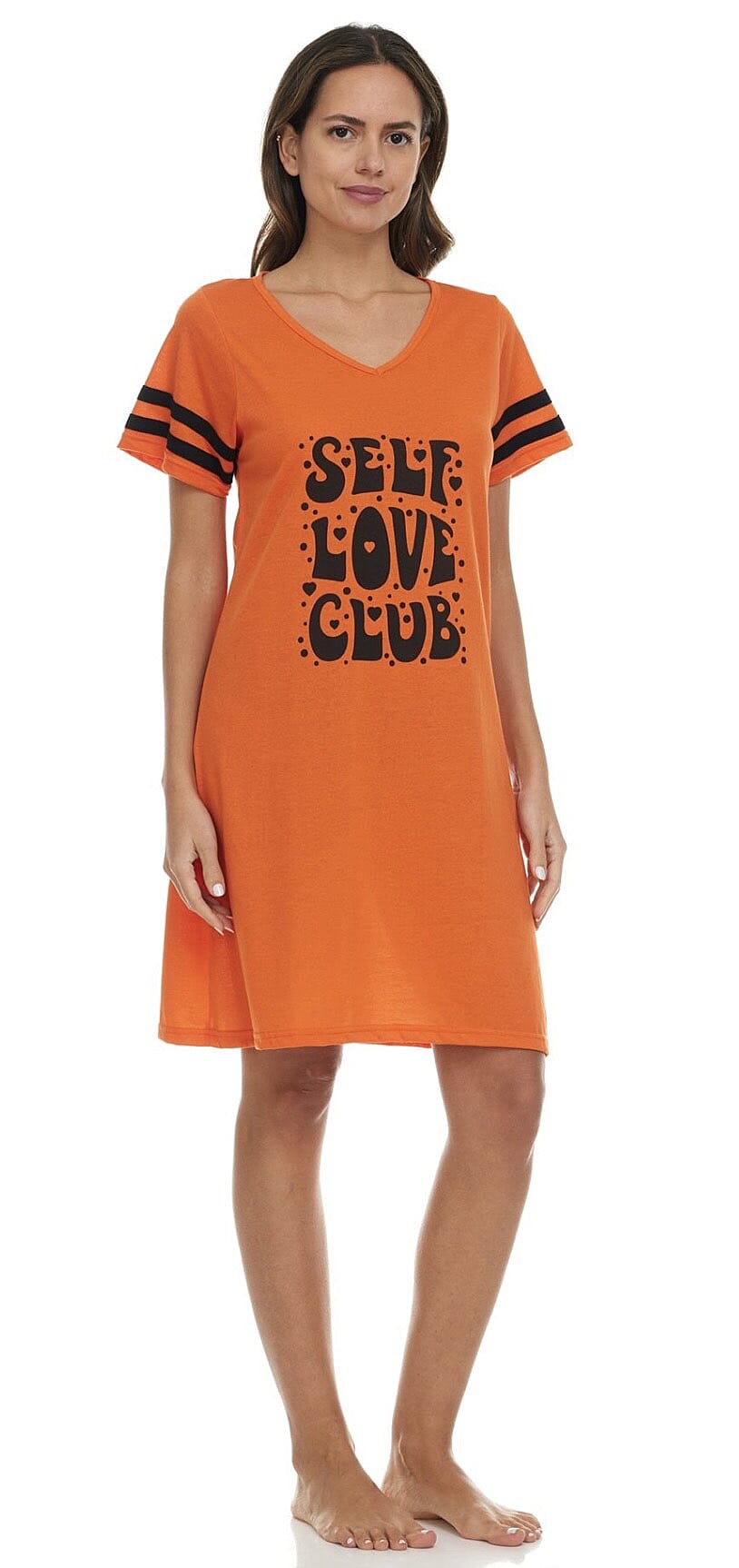 Lati Fashions Orange Sleep Shirt - 2X