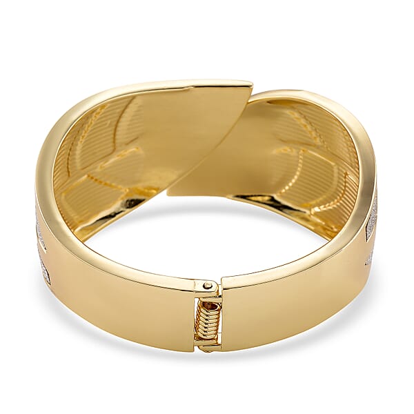 Leaf Bangle Bracelet In Goldtone (7.25 In)