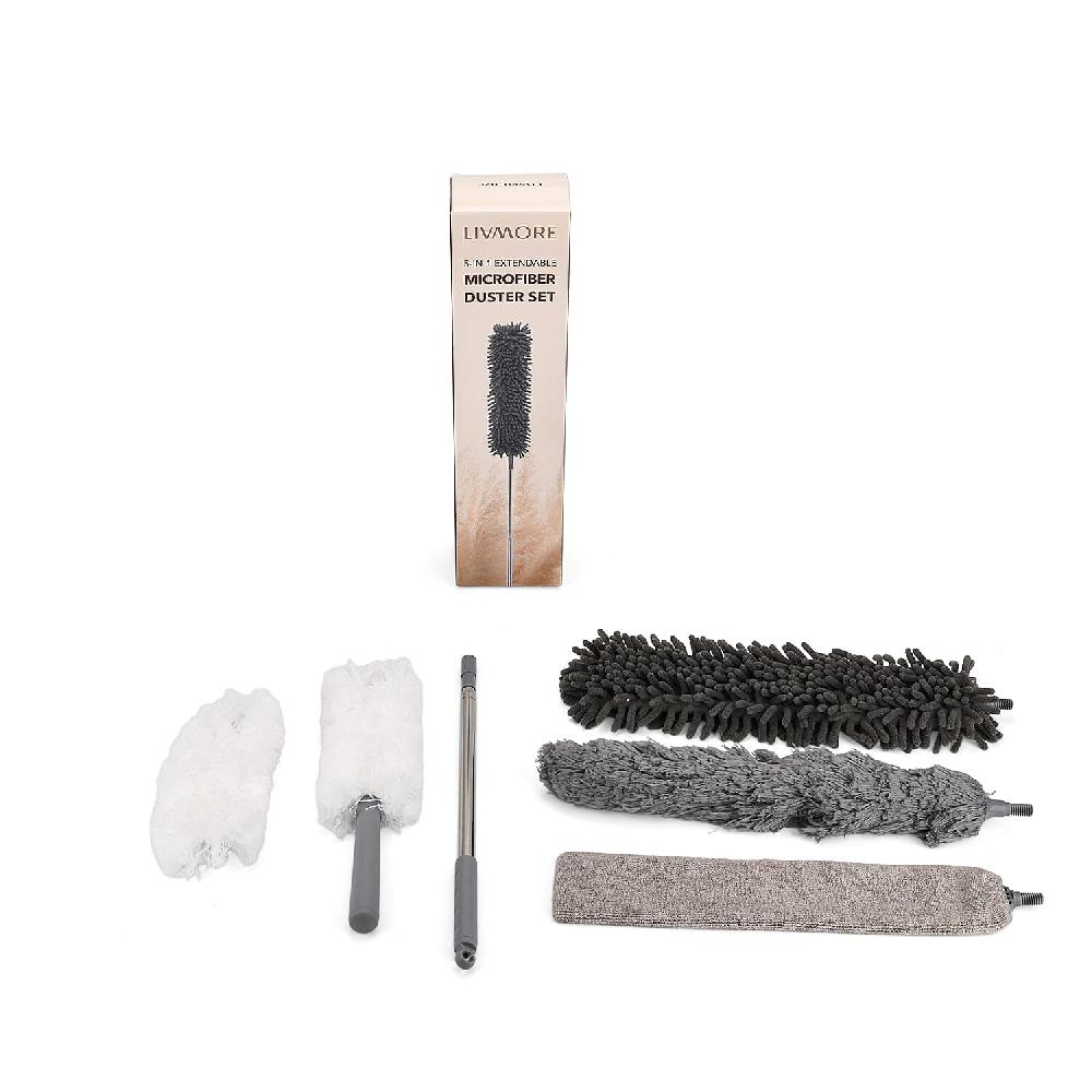 Livmore 5 in 1 Extendable Duster Set - Gray