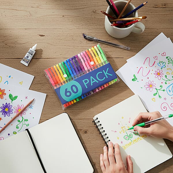 Livmore Set Of 60pcs Colorful Artists Pens