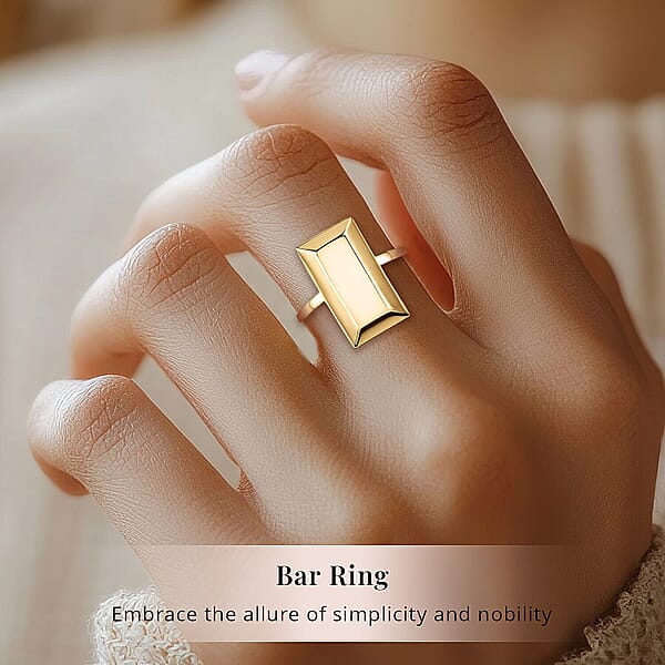Luxoro 10K Yellow Gold Bar Ring 1.90 Grams