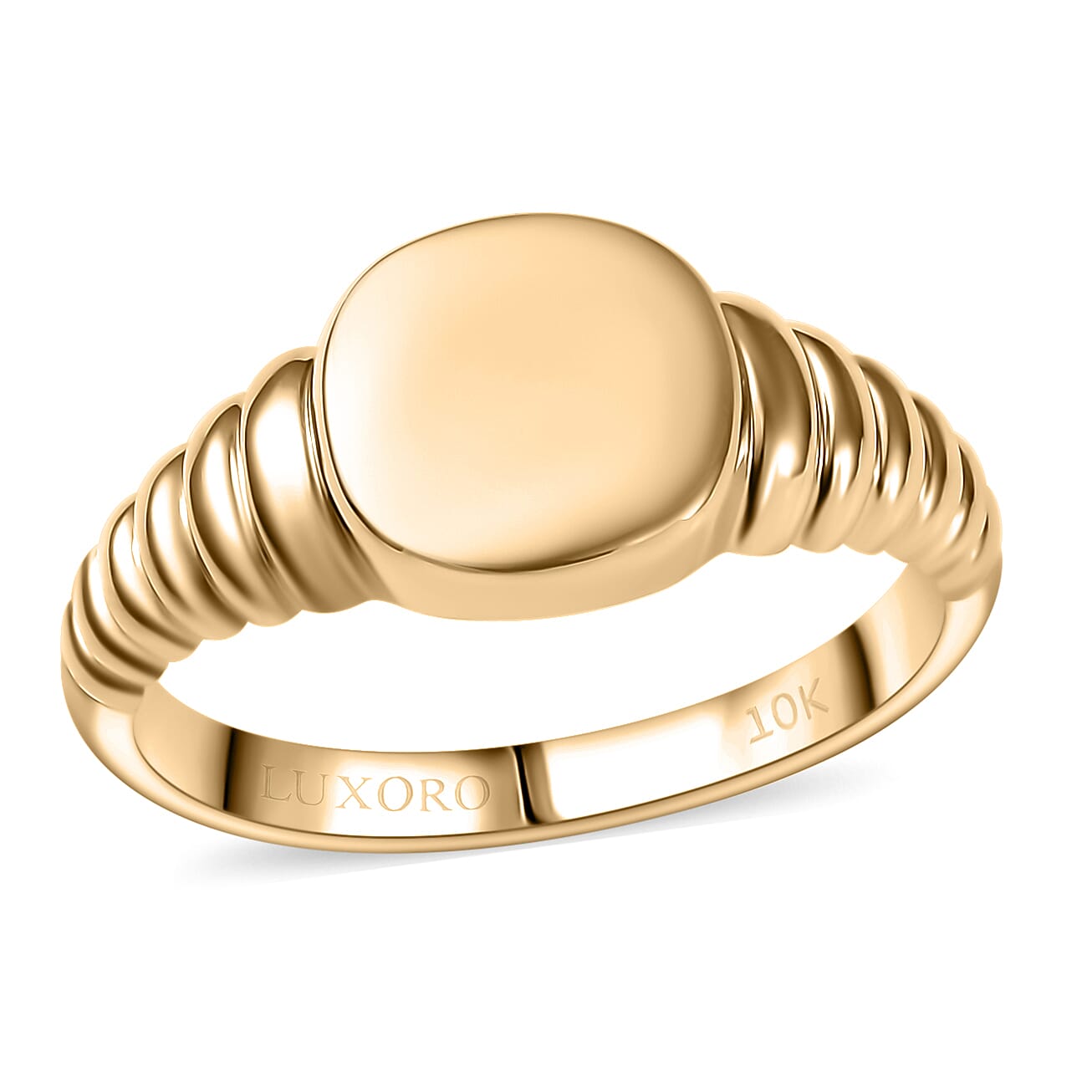 Luxoro 10K Yellow Gold Signet Ring 5 Grams