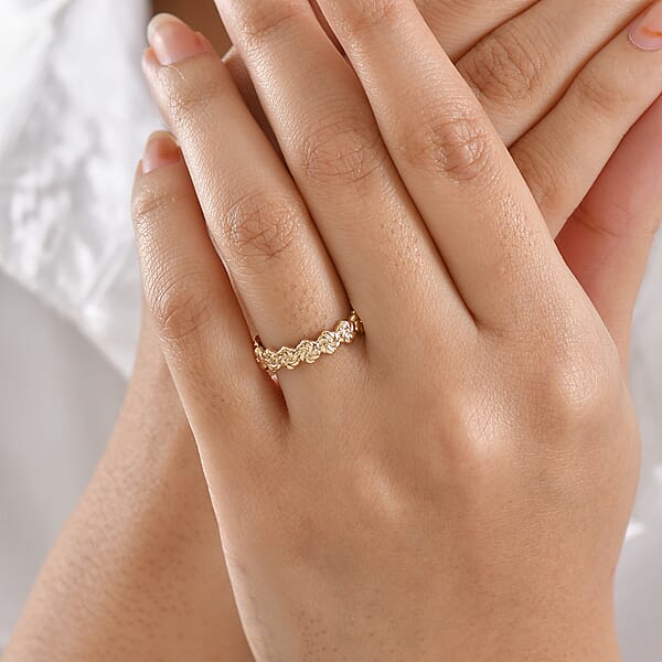 Luxoro Floral Band Ring In 10K Yellow Gold