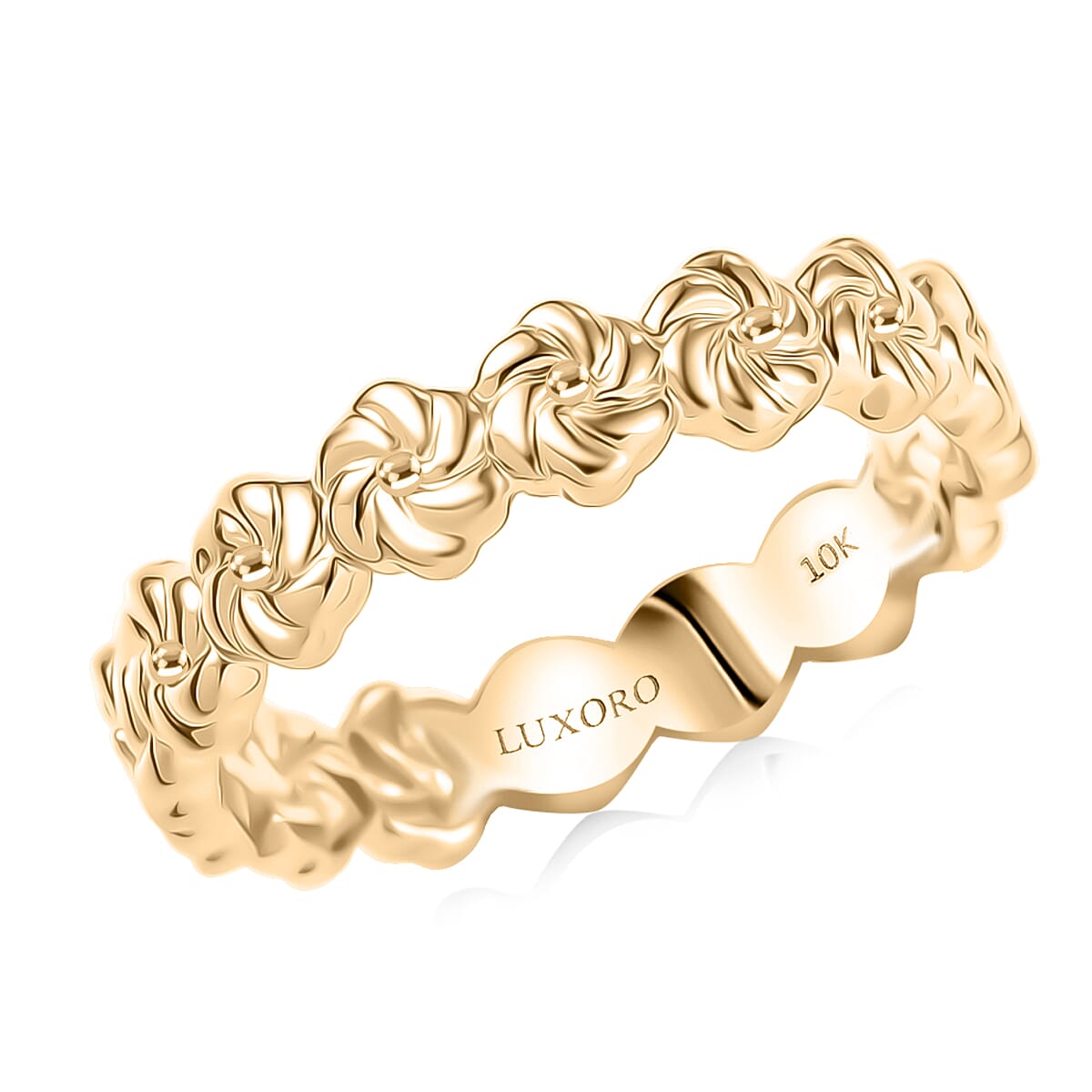 Luxoro Floral Band Ring in 10K Yellow Gold