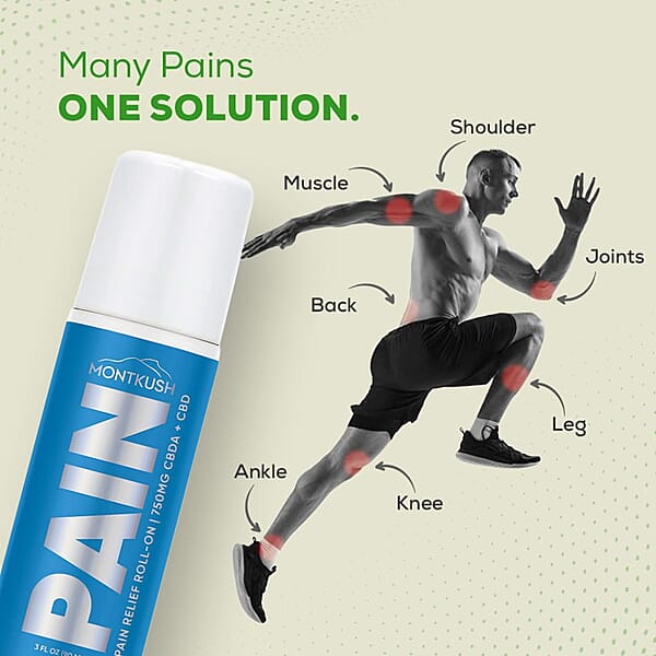 MontKush Pain & Recovery Relief Roll-On (3 Oz)