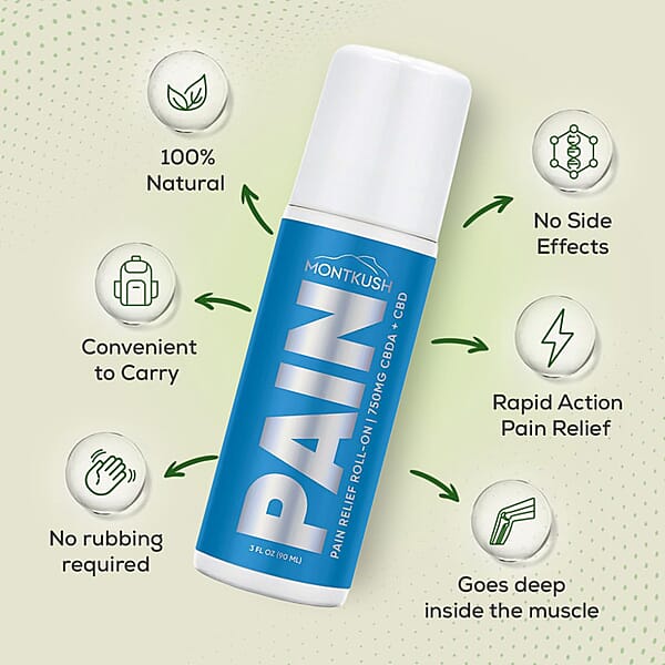 MontKush Pain & Recovery Relief Roll-On (3 Oz)