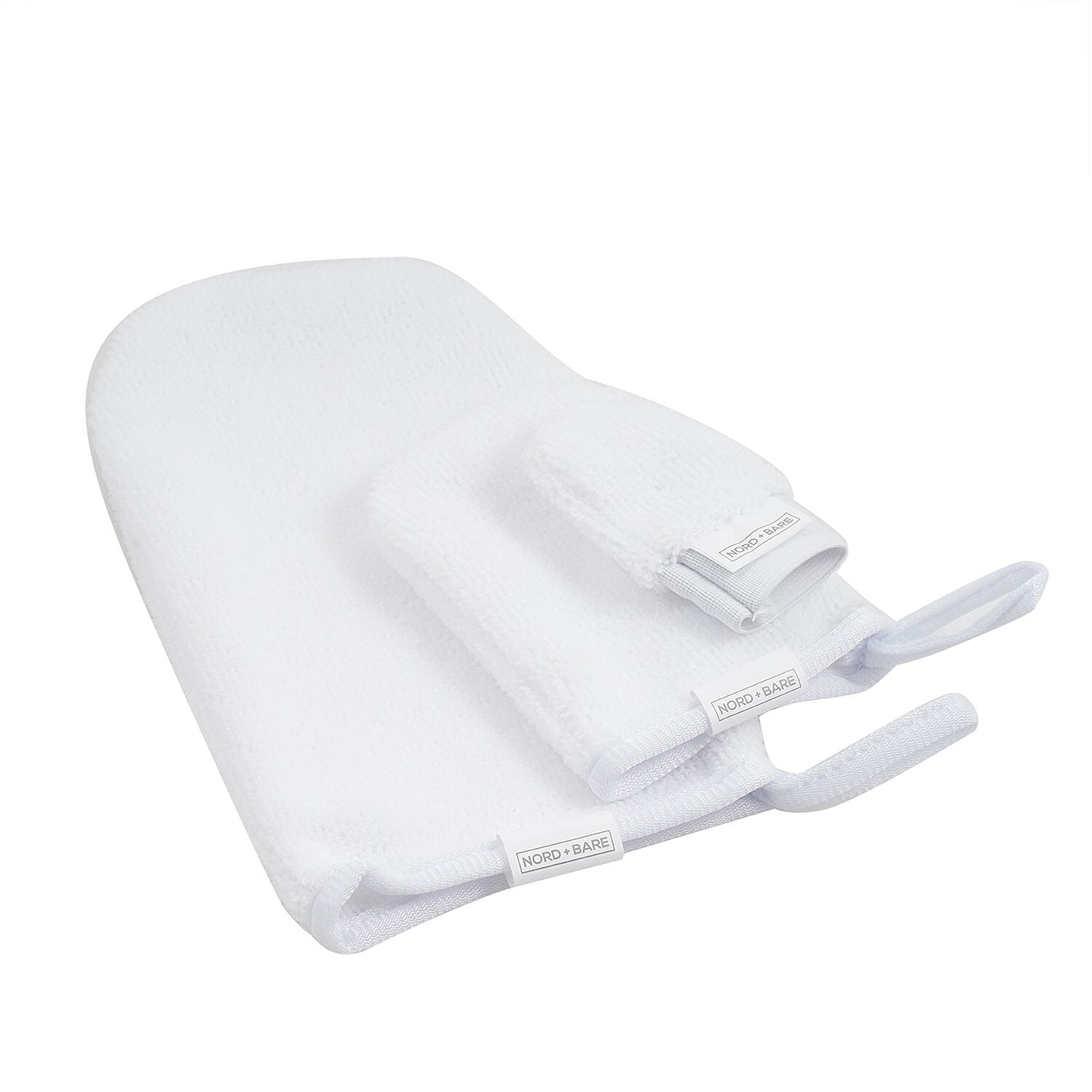 Nord + Bare 3 Pieces Cleansing Mitts-White
