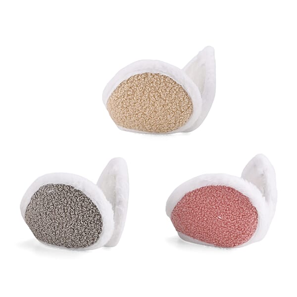 Pink Grey And Beige Set Of 3pcs Ear Pad
