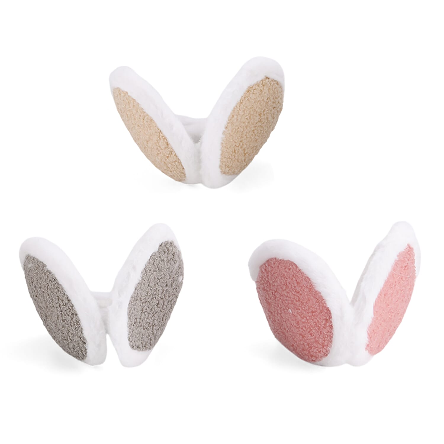 Pink Grey and Beige Set of 3pcs Ear Pad