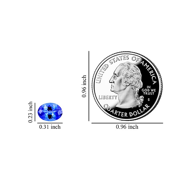 Premium Tanzanite (Ovl 8x6 Mm) 1.20 Ctw