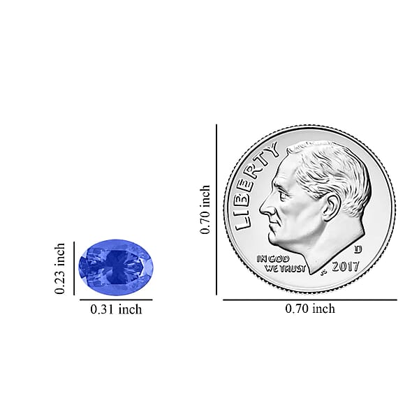 Premium Tanzanite (Ovl 8x6 Mm) 1.20 Ctw