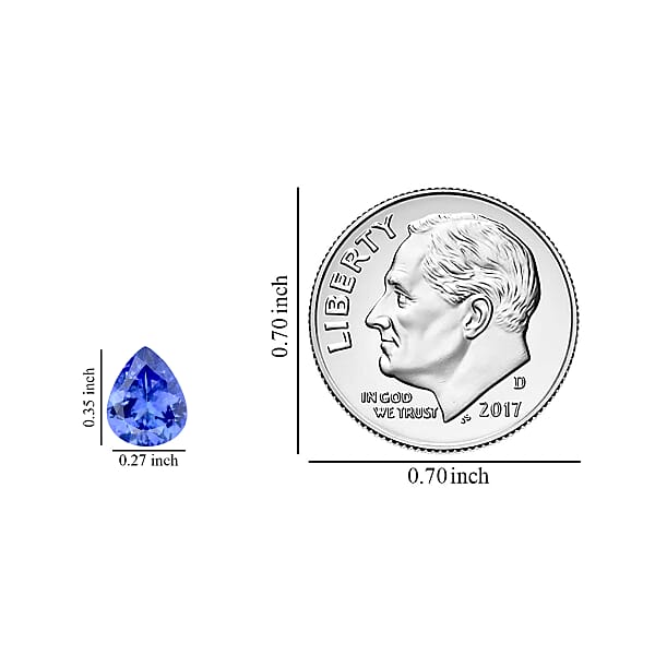 Premium Tanzanite (Pear 9x7 Mm) 1.50 Ctw