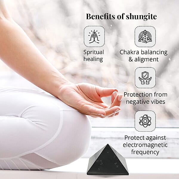 Shungite Pyramid 8cm Approx. 1593.00 Ctw