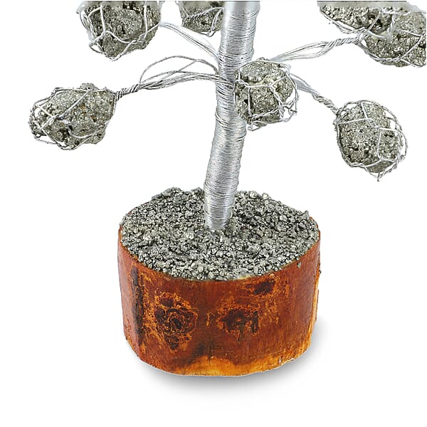 Silver Gemstone Pyrite Tree